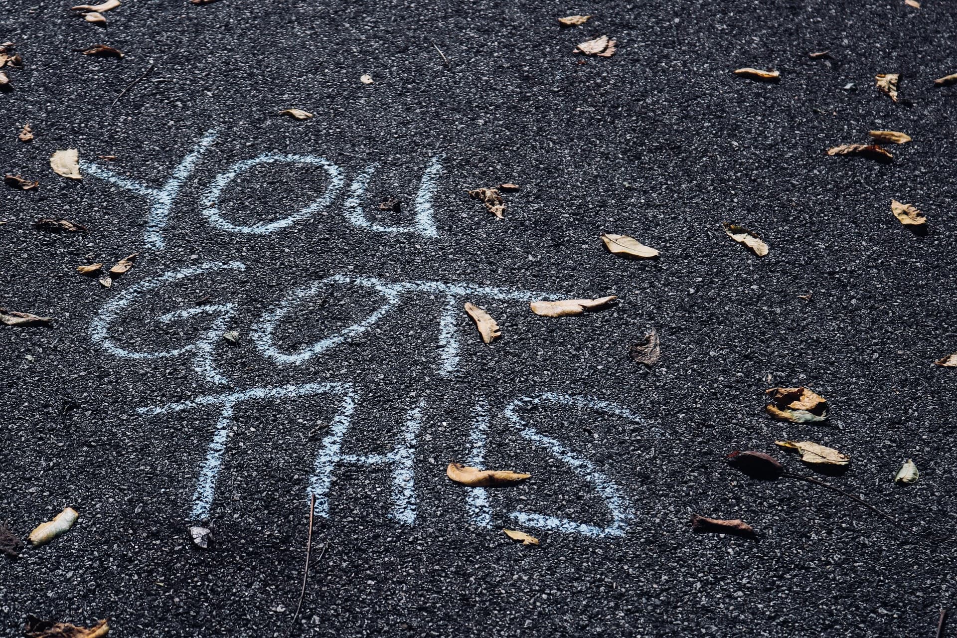 You got this text on a road.